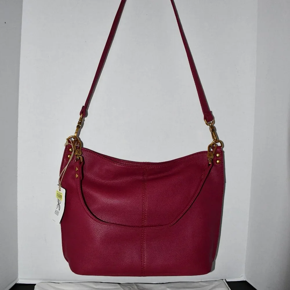 Hobo Velvet Hide Collection Pier Convertible Shoulder Bag in Sangria #SO-82303SA
